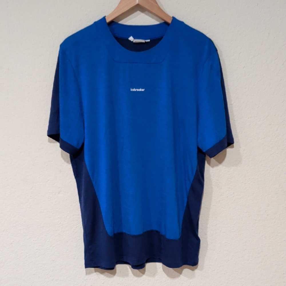 Icebreaker Men's Two-Tone Zone Knit Blue Tee